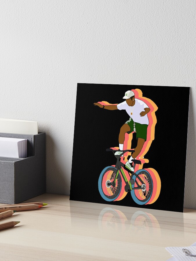Tyler the Creator Riding a Bike Incorrectly Without Background Drawing Art  Board Print for Sale by 420igor