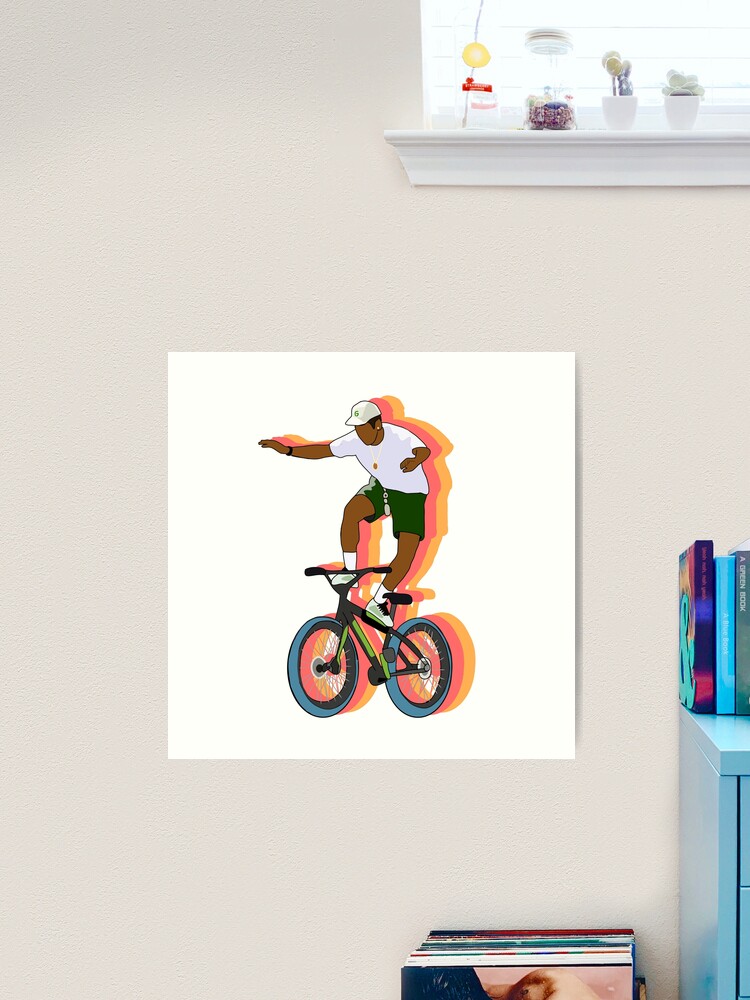 Tyler the Creator Riding a Bike Incorrectly Without Background Drawing  Postcard for Sale by 420igor