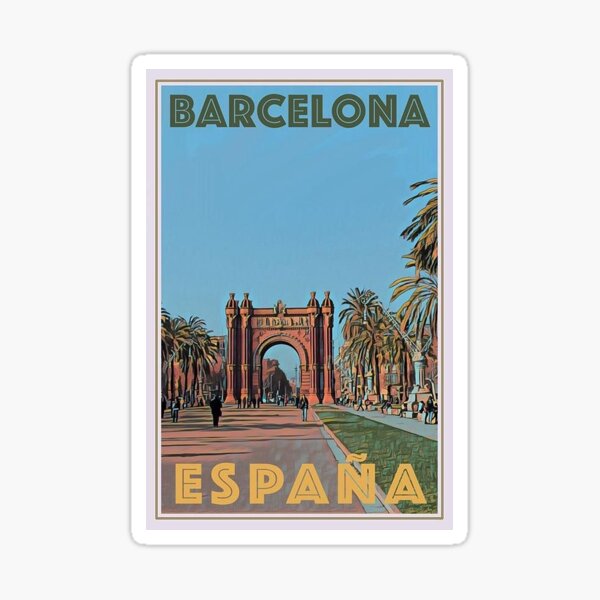 Vista previa del artículo con la obra «cartel vintage de barcelona», diseñado y vendido por Alicia  Basoa Boberg.