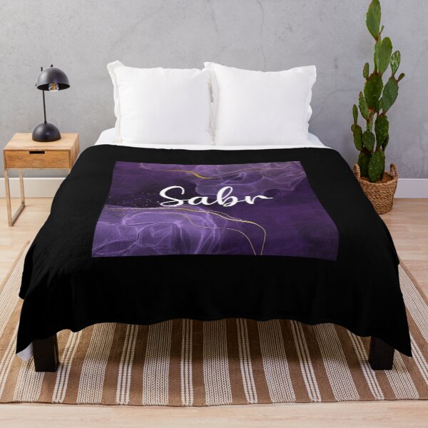 Item preview, Sabr - Patience - Islamic saying (Gold Foil Effect in Purple) designed and sold by MiniMoonandStar.
