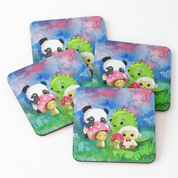 Item preview, Dino & Panda Watercolour Paintings: Mushroom Friends designed and sold by Dino & Panda Studios.