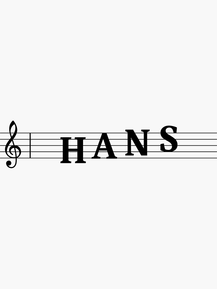 "Name Hans" Sticker for Sale by gulden Redbubble