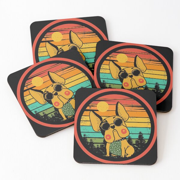 Item preview, Stylish Dog With Retro Vintage Sunset designed and sold by Ribsa.