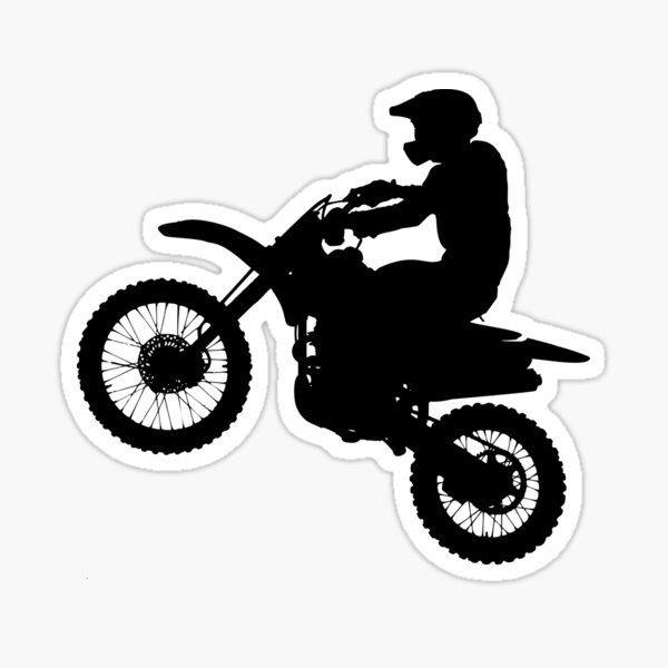 Autocollant moto cross de silhouette - TenStickers