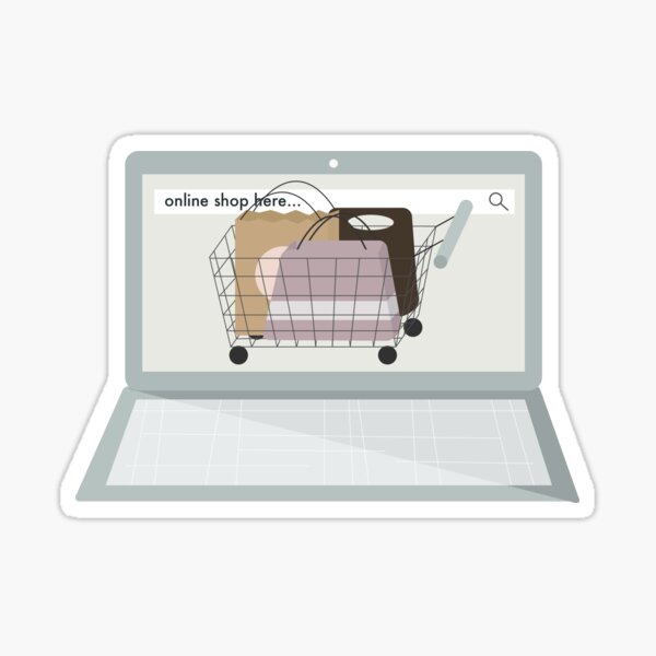 quarantine online shopping Sticker
