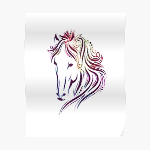 Colorfully horse Poster