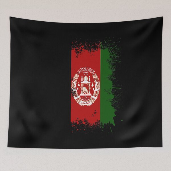 Item preview, Afghanistan flag splashes of paint splashes of art designed and sold by Argentini.