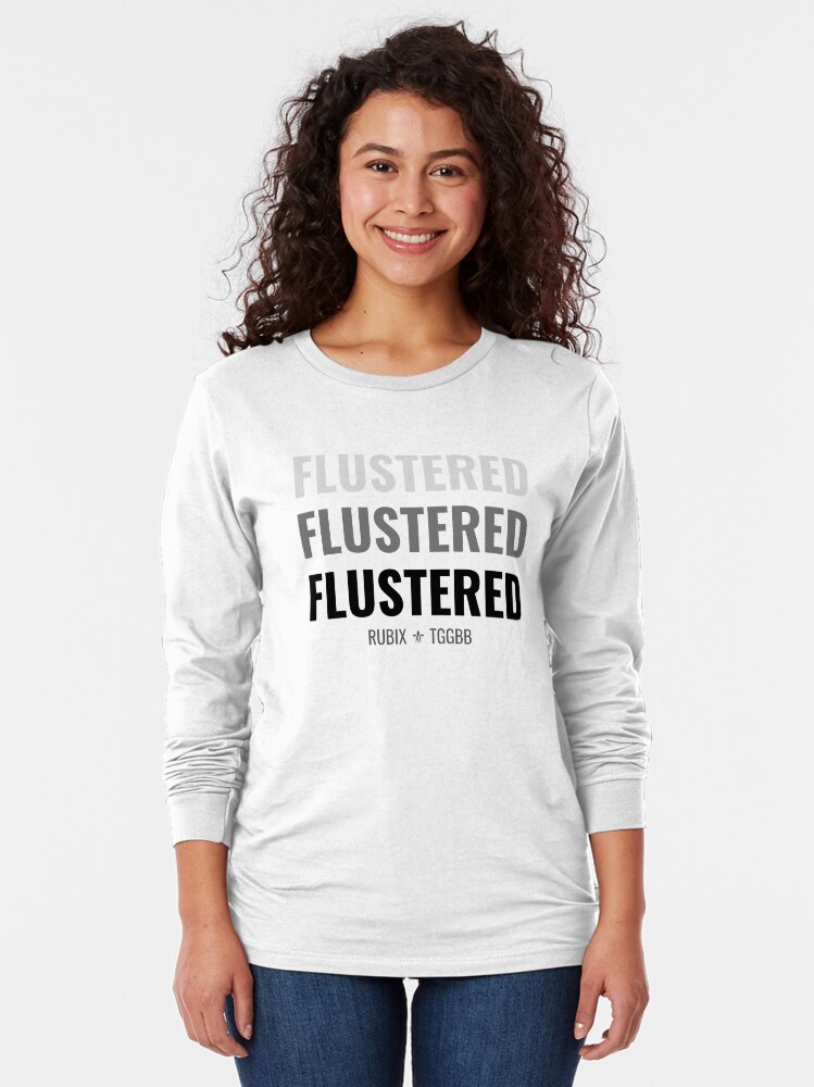 Thumbnail 2 of 5, Long Sleeve T-Shirt, Flustered designed and sold by RubixCube89201.