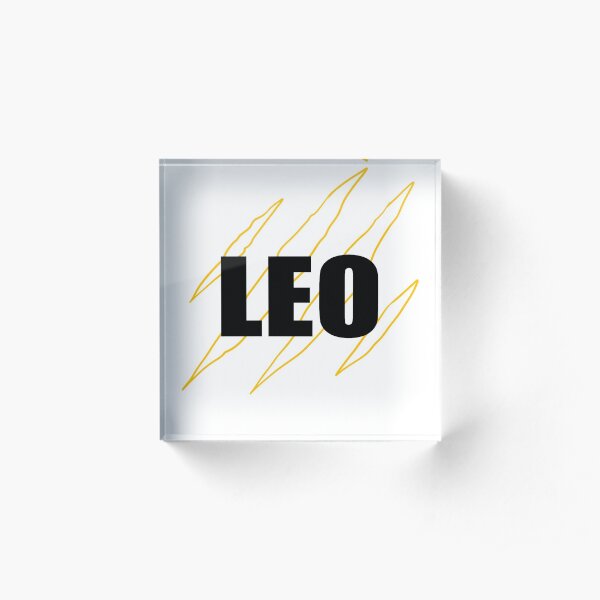 Leo signe du zodiaque Lion Bloc acrylique