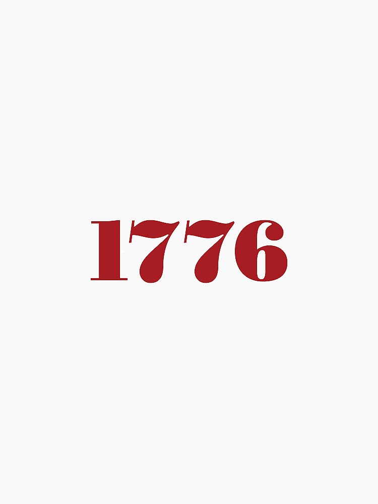 "1776" Sticker for Sale by christal6373 | Redbubble