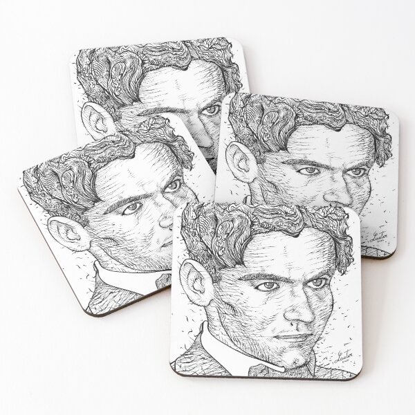 Item preview, FEDERICO GARCIA LORCA ink portrait.1 designed and sold by lautir.