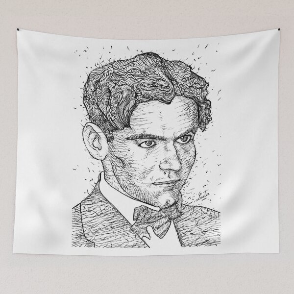 Item preview, FEDERICO GARCIA LORCA ink portrait.1 designed and sold by lautir.