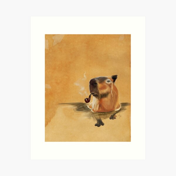 Classy Capybara Art Print