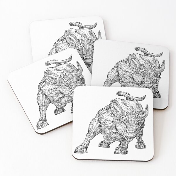Item preview, WALL STREET BULL ink portrait designed and sold by lautir.