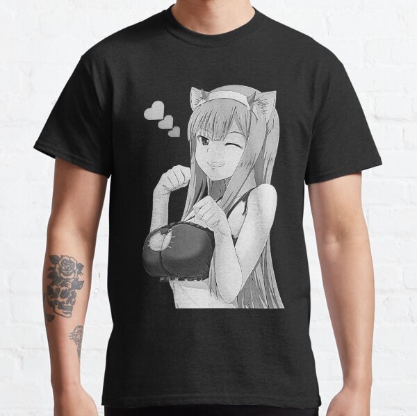 Lovely Nekomimi Zero Two from Darling in the Franxx. | Grayscale black Classic T-Shirt