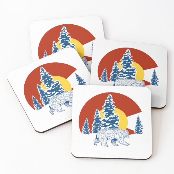 Item preview, Colorado Flag Symbol Trees Bear  designed and sold by FazCreations.