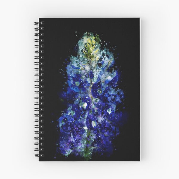 Item preview, A Blue Bluebonnet in a beautiful Watercolor style on black designed and sold by yvette413.