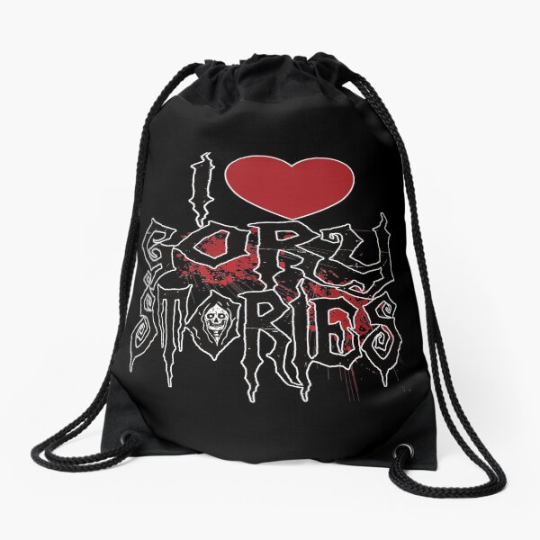 I LOVE GORY STORIES LOGO Drawstring Bag