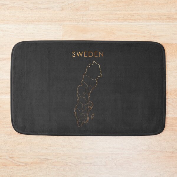 Item preview, Sweden Gold Outline Map with State Boundaries designed and sold by Alo.