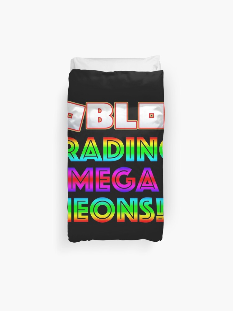 Roblox Trading Mega Neons Adopt Me Red Duvet Cover By T Shirt Designs Redbubble - roblox dc shirt