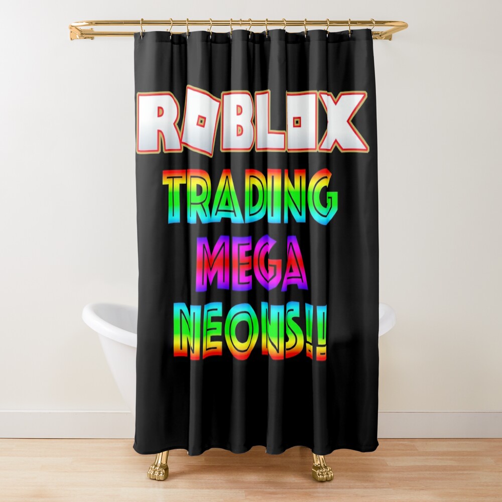 Roblox Trading Mega Neons Adopt Me Red Shower Curtain By T Shirt Designs Redbubble - roblox trading window