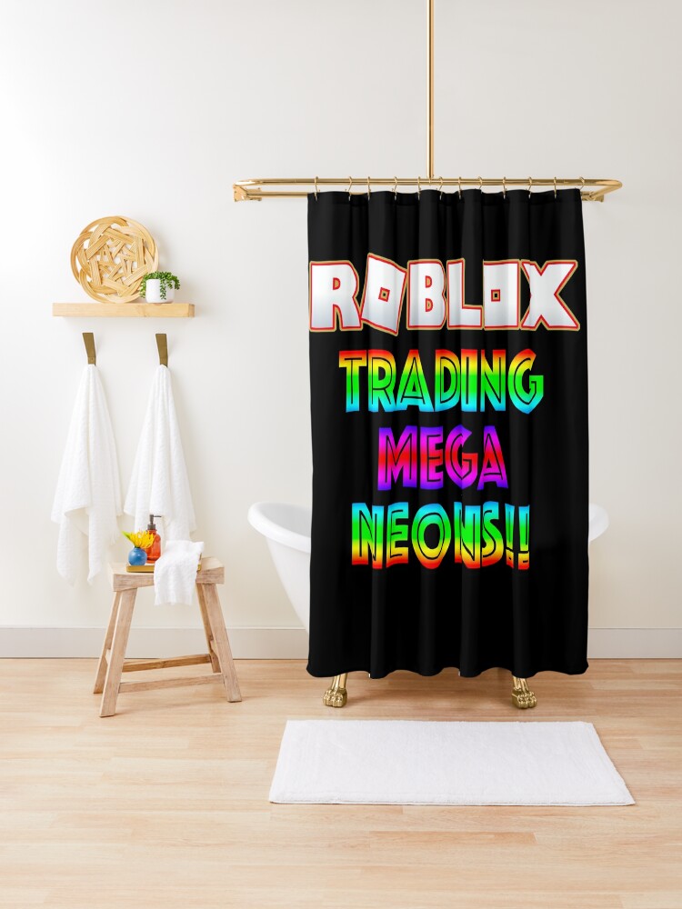 Roblox Trading Mega Neons Adopt Me Red Shower Curtain By T Shirt Designs Redbubble - roblox trade mega neons adopt me postcard by t shirt designs redbubble