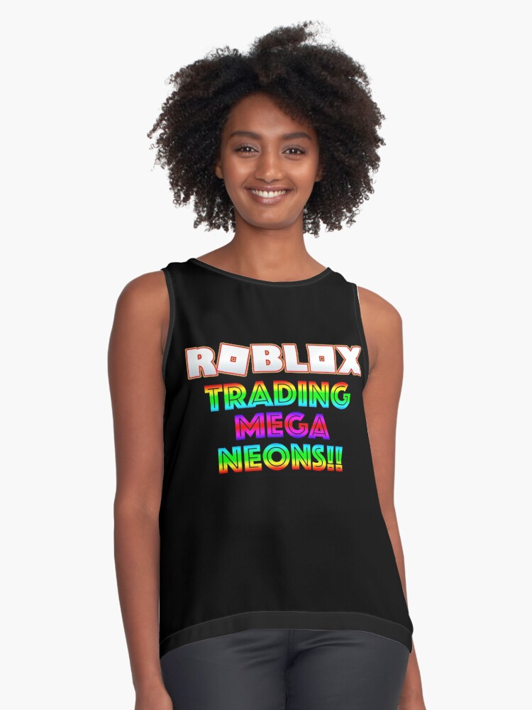roblox trading mega neons adopt me red sleeveless top by t shirt designs redbubble