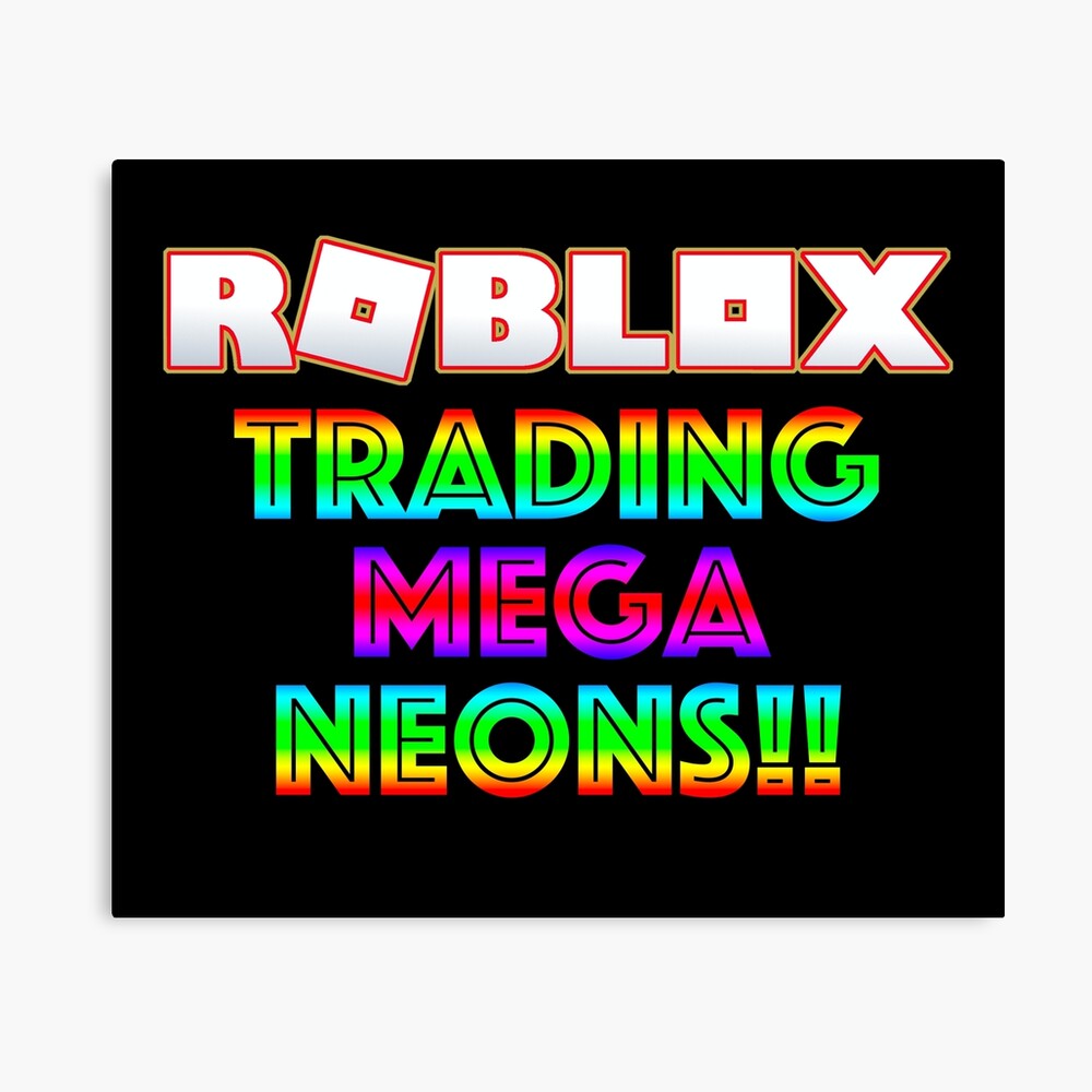 Roblox Trading Mega Neons Adopt Me Red Metal Print By T Shirt Designs Redbubble - neon roblox icon red
