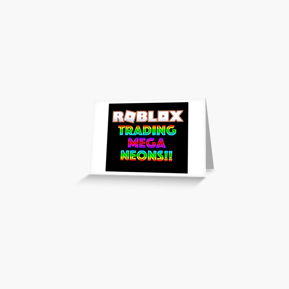 "Roblox Trading Mega Neons Adopt Me Red" Greeting Card by T-shirt