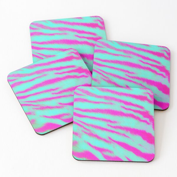 Item preview, Tiger Print Pink and Turquoise  designed and sold by Sabbaht.