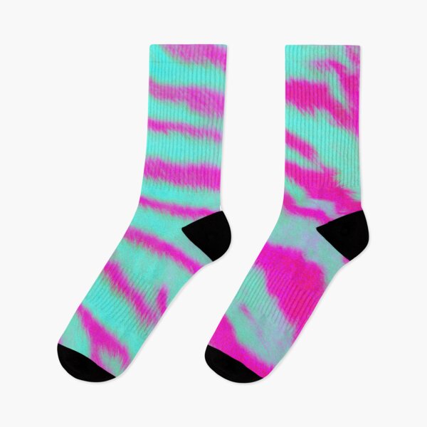 Item preview, Tiger Print Pink and Turquoise  designed and sold by Sabbaht.