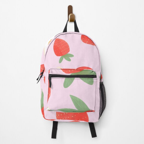 Item preview, Summer strawberries in pink designed and sold by CoffeePandaArt.