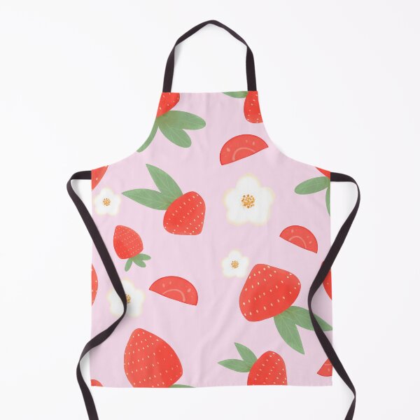 Item preview, Summer strawberries in pink designed and sold by CoffeePandaArt.