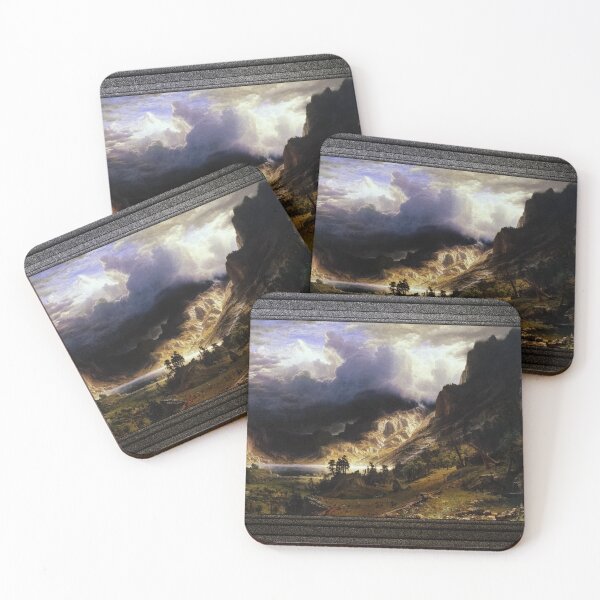 Item preview, A Storm in the Rocky Mountains, Mt. Rosalie by Albert Bierstadt Old Masters Classical Art Reproduction designed and sold by Xzendor7 Digital Art Creations.