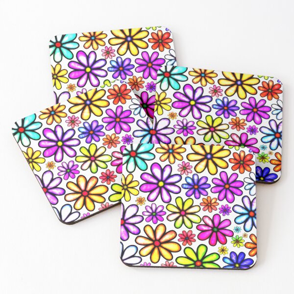 Item preview, Colorful doodle flowers  designed and sold by adamtepl.