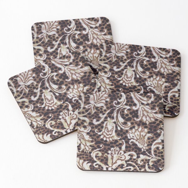 Item preview, Leopard Wth Scroll Batik designed and sold by Leslie Rogers Todder.