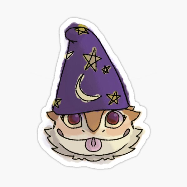 Happy Bearded Dragon Wizard Sticker