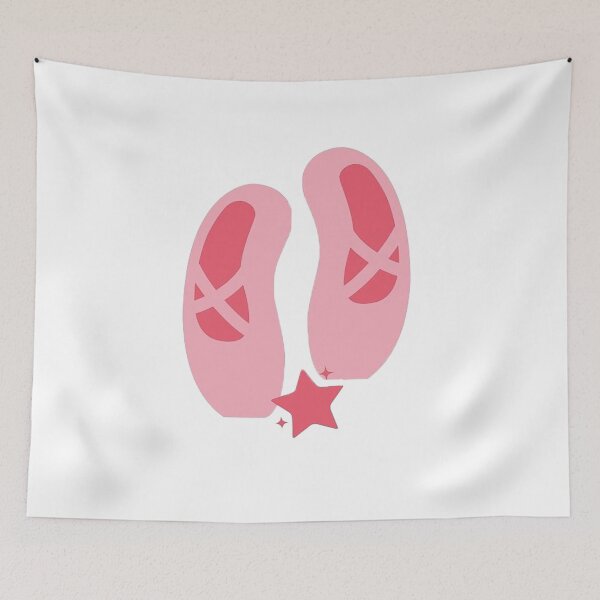 Item preview, Cute pink ballet slippers and star art design designed and sold by Adri Graterol.
