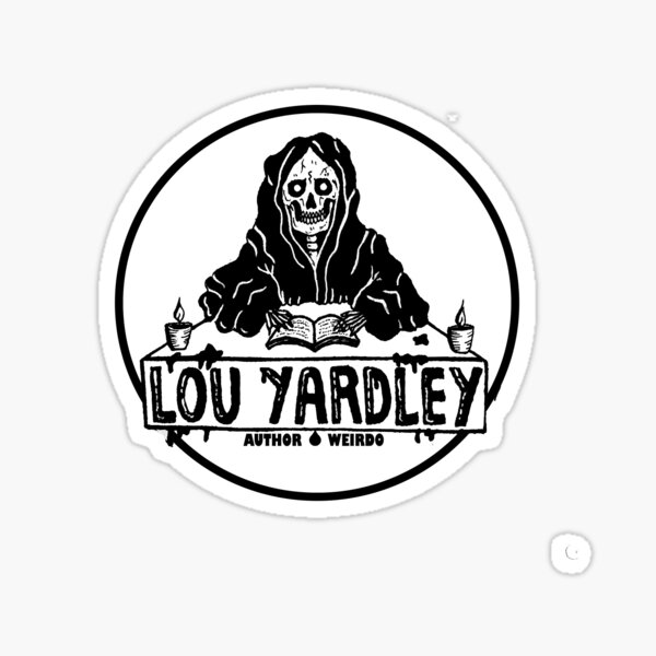 Lou Yardley - DaGrimm Reader Logo (by Sludgework) Sticker