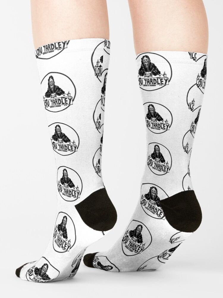 Alternate view of Lou Yardley - DaGrimm Reader Logo (by Sludgework) Socks