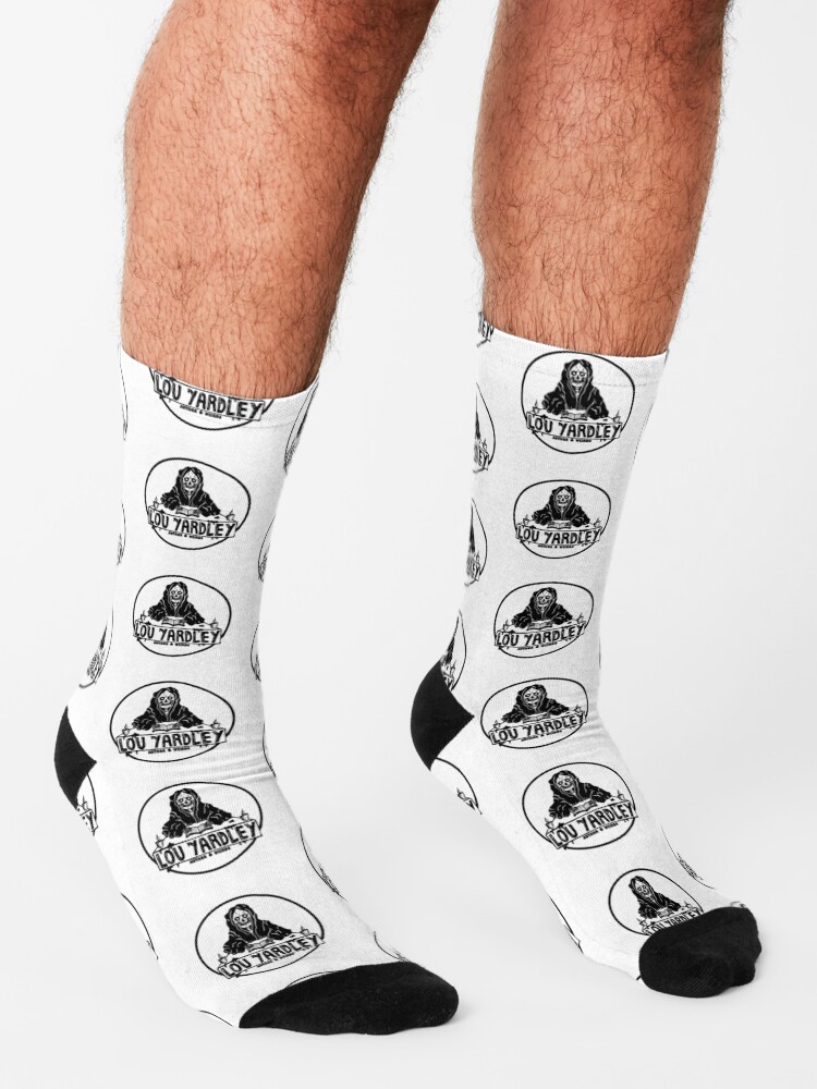 Alternate view of Lou Yardley - DaGrimm Reader Logo (by Sludgework) Socks