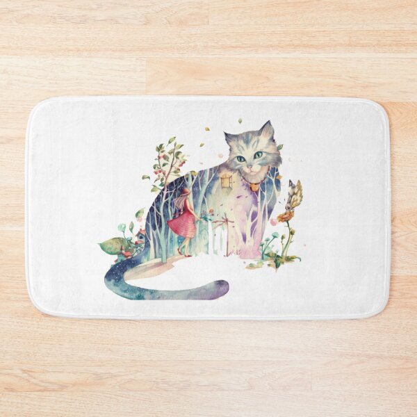 Item preview, assorted-color cat illustration, Cat Drawing Watercolor painting designed and sold by Halalolo.