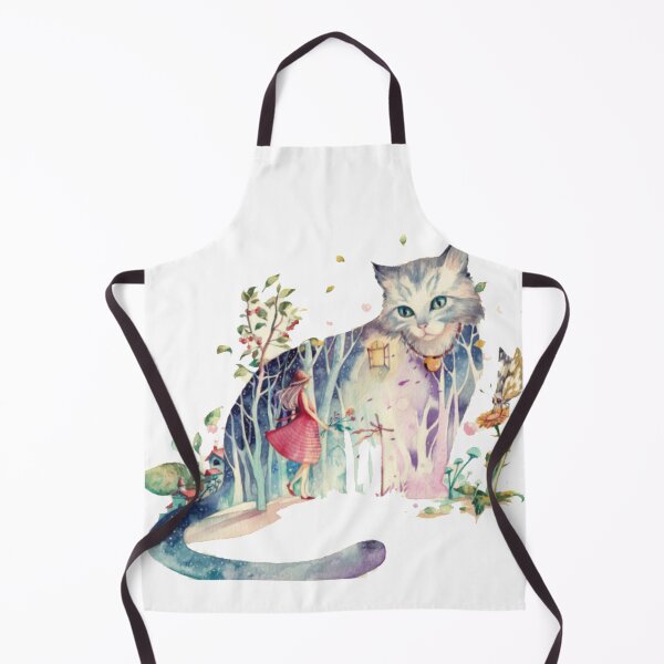 Item preview, assorted-color cat illustration, Cat Drawing Watercolor painting designed and sold by Halalolo.