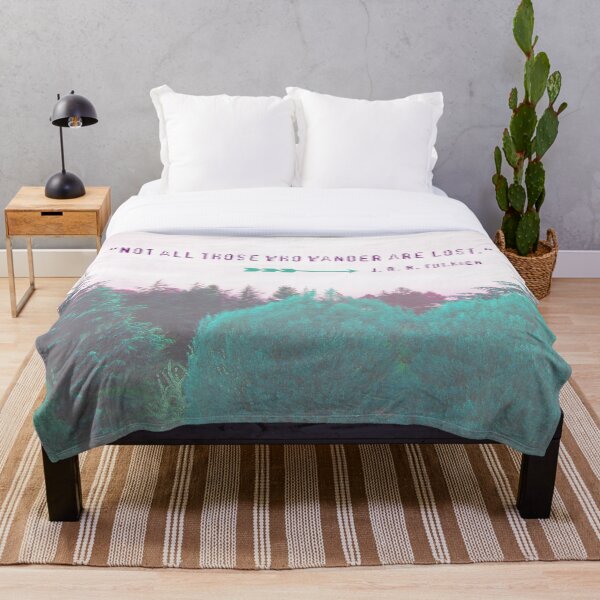 Item preview, "Dreamland Forest" - Woodland Purple Teal Woods Dreamy Dream Árboles de hoja perenne en la naturaleza designed and sold by CanisPicta.