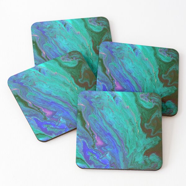 Item preview, Blue Marine Ocean Marble art Fluid art  designed and sold by xalexiart.