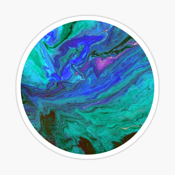 Item preview, Blue Marine Ocean Marble art Fluid art  designed and sold by xalexiart.