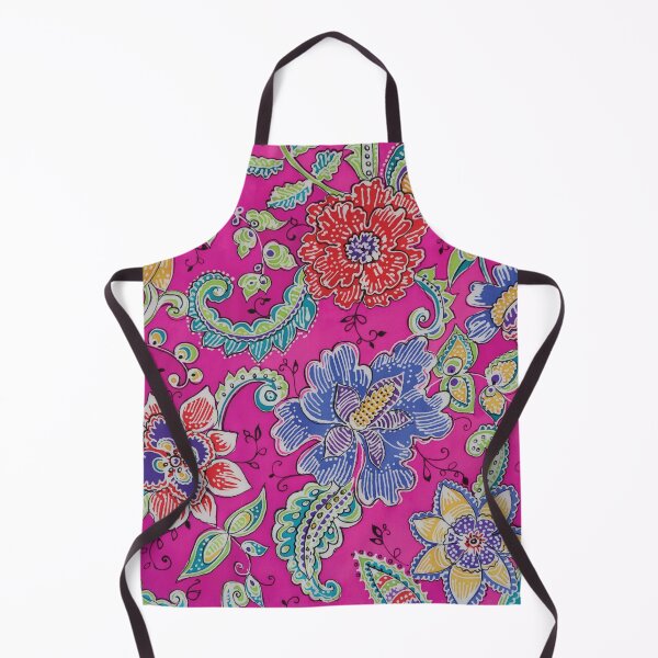 Item preview, Floral Batik with Fuchsia Background designed and sold by Leslie Rogers Todder.