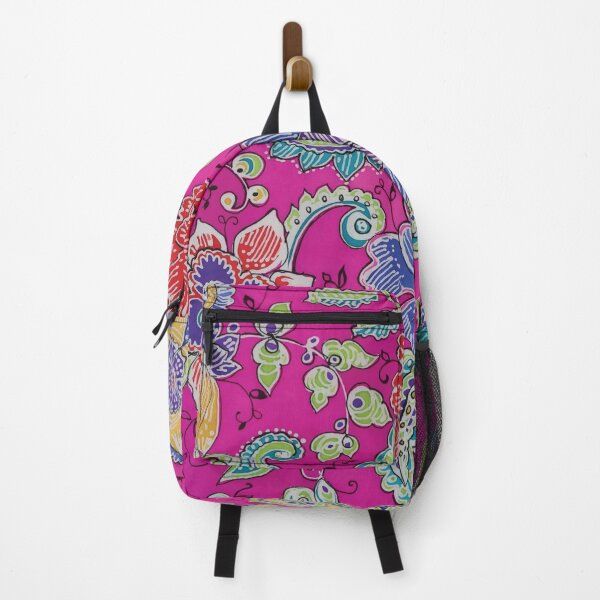 Item preview, Floral Batik with Fuchsia Background designed and sold by Leslie Rogers Todder.