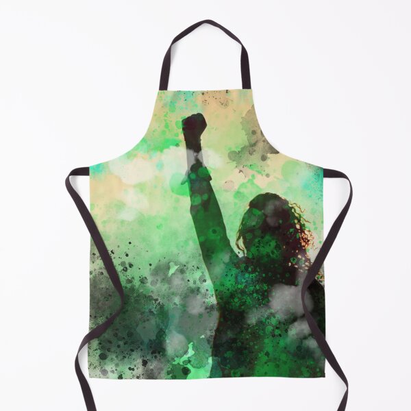 Item preview, Abstract Silhouette of Woman Holding Fist Up.Green and Black designed and sold by Joe-s.