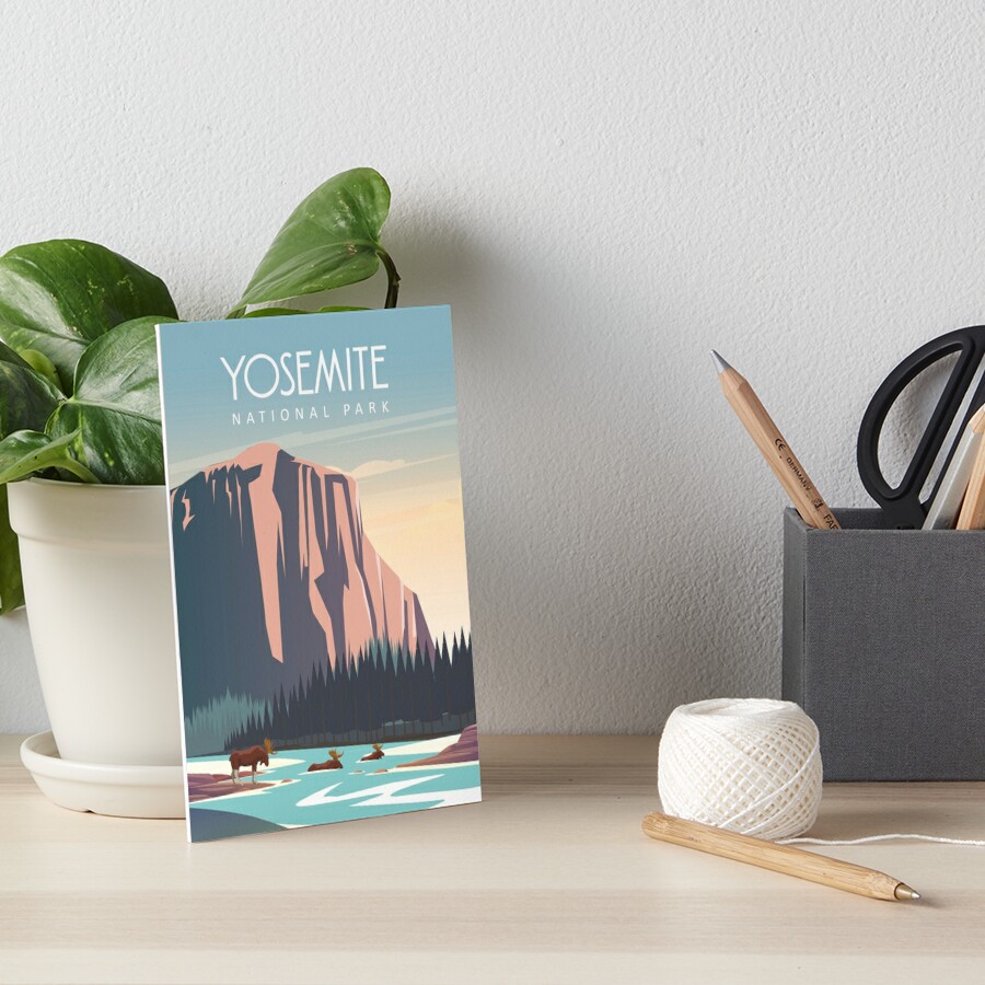 Yosemite National Park Modern Travel Poster Poster Poster for